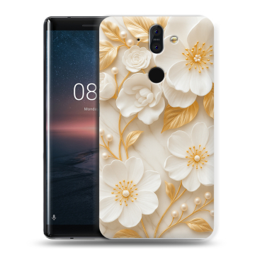 Силиконовый чехол на Nokia 8 Sirocco с принтом Цветы Силиконовый чехол на Nokia 8 Sirocco с принтом Цветы
