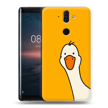 Силиконовый чехол на Nokia 8 Sirocco с принтом Утка Силиконовый чехол на Nokia 8 Sirocco с принтом Утка
