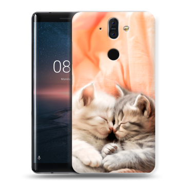 Силиконовый чехол на Nokia 8 Sirocco с принтом Котята Силиконовый чехол на Nokia 8 Sirocco с принтом Котята