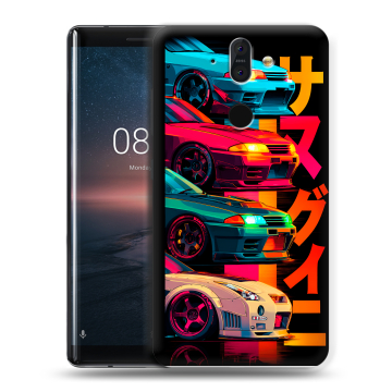 Силиконовый чехол на Nokia 8 Sirocco с принтом Гоночные машины Силиконовый чехол на Nokia 8 Sirocco с принтом Гоночные машины