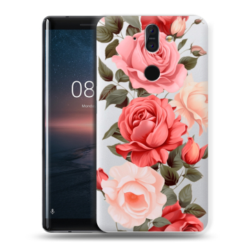 Силиконовый чехол на Nokia 8 Sirocco с принтом Розы Силиконовый чехол на Nokia 8 Sirocco с принтом Розы