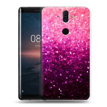 Силиконовый чехол на Nokia 8 Sirocco с принтом Блестки Силиконовый чехол на Nokia 8 Sirocco с принтом Блестки