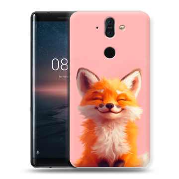 Силиконовый чехол на Nokia 8 Sirocco с принтом милая лиса Силиконовый чехол на Nokia 8 Sirocco с принтом милая лиса