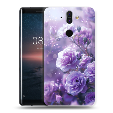 Силиконовый чехол на Nokia 8 Sirocco с принтом Розы цветы Силиконовый чехол на Nokia 8 Sirocco с принтом Розы цветы