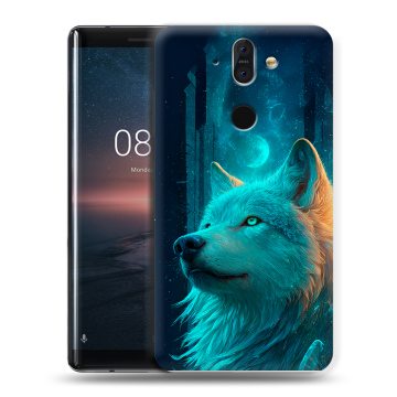 Силиконовый чехол на Nokia 8 Sirocco с принтом бабочки саккура Силиконовый чехол на Nokia 8 Sirocco с принтом бабочки саккура