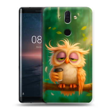 Силиконовый чехол на Nokia 8 Sirocco с принтом сова Силиконовый чехол на Nokia 8 Sirocco с принтом сова