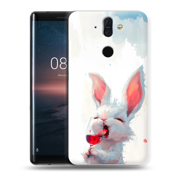 Силиконовый чехол на Nokia 8 Sirocco с принтом кролик зайчик Силиконовый чехол на Nokia 8 Sirocco с принтом кролик зайчик