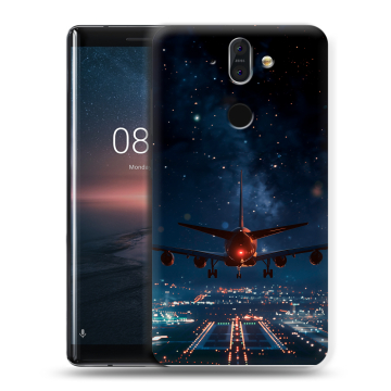 Силиконовый чехол на Nokia 8 Sirocco с принтом самолет Силиконовый чехол на Nokia 8 Sirocco с принтом самолет
