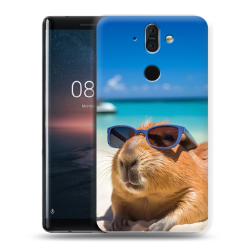 Силиконовый чехол на Nokia 8 Sirocco с принтом Капибара Силиконовый чехол на Nokia 8 Sirocco с принтом Капибара