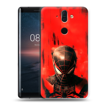 Силиконовый чехол на Nokia 8 Sirocco с принтом человек паук spiderman Силиконовый чехол на Nokia 8 Sirocco с принтом человек паук spiderman