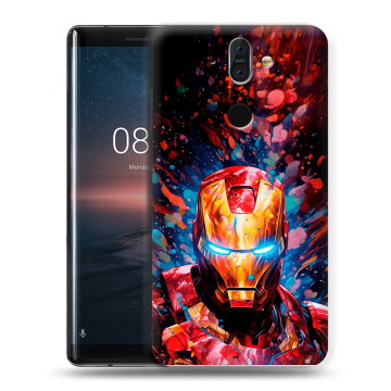 Силиконовый чехол на Nokia 8 Sirocco с принтом Железный человек Ironman Силиконовый чехол на Nokia 8 Sirocco с принтом Железный человек Ironman