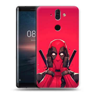 Силиконовый чехол на Nokia 8 Sirocco с принтом Дедпул Deadpool Силиконовый чехол на Nokia 8 Sirocco с принтом Дедпул Deadpool