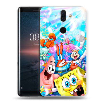 Силиконовый чехол на Nokia 8 Sirocco с принтом спанчбоб спанч боб Силиконовый чехол на Nokia 8 Sirocco с принтом спанчбоб спанч боб