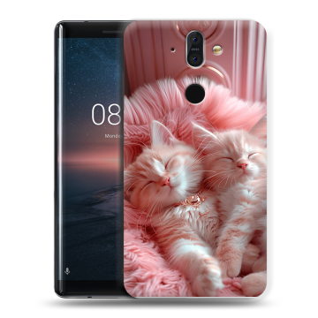 Силиконовый чехол на Nokia 8 Sirocco с принтом котята котики Силиконовый чехол на Nokia 8 Sirocco с принтом котята котики