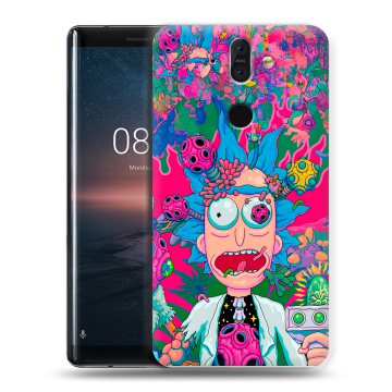 Силиконовый чехол на Nokia 8 Sirocco с принтом Рик и Морти Rick Morty Силиконовый чехол на Nokia 8 Sirocco с принтом Рик и Морти Rick Morty