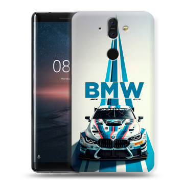 Силиконовый чехол на Nokia 8 Sirocco с принтом БМВ BMW Силиконовый чехол на Nokia 8 Sirocco с принтом БМВ BMW