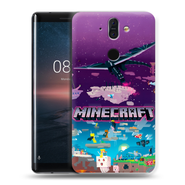 Силиконовый чехол на Nokia 8 Sirocco с принтом Майнкрафт Minecraft Силиконовый чехол на Nokia 8 Sirocco с принтом Майнкрафт Minecraft