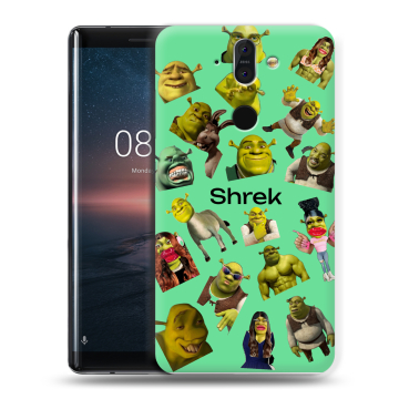 Силиконовый чехол на Nokia 8 Sirocco с принтом Шрек Shrek Силиконовый чехол на Nokia 8 Sirocco с принтом Шрек Shrek