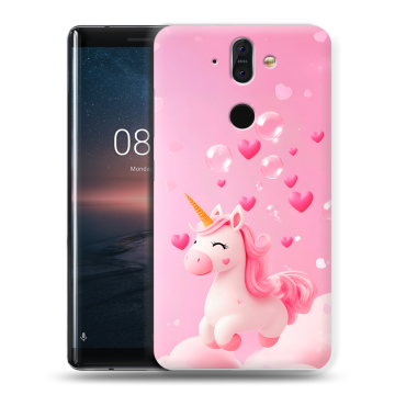 Силиконовый чехол на Nokia 8 Sirocco с принтом Единорог Силиконовый чехол на Nokia 8 Sirocco с принтом Единорог