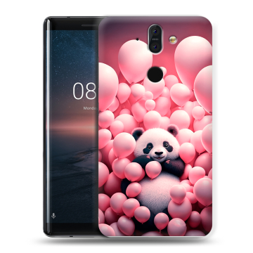 Силиконовый чехол на Nokia 8 Sirocco с принтом Панда Силиконовый чехол на Nokia 8 Sirocco с принтом Панда