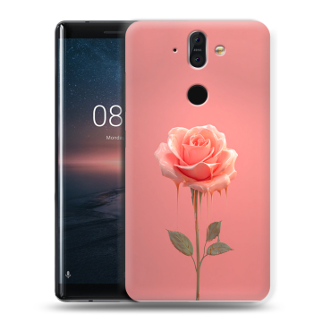 Силиконовый чехол на Nokia 8 Sirocco с принтом Розовая роза Силиконовый чехол на Nokia 8 Sirocco с принтом Розовая роза