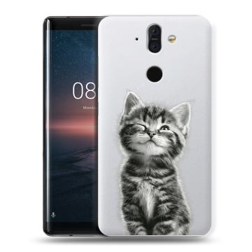 Силиконовый чехол на Nokia 8 Sirocco с принтом Котенок Силиконовый чехол на Nokia 8 Sirocco с принтом Котенок