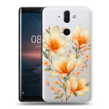 Силиконовый чехол на Nokia 8 Sirocco с принтом Цветы Силиконовый чехол на Nokia 8 Sirocco с принтом Цветы