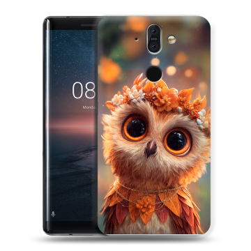 Силиконовый чехол на Nokia 8 Sirocco с принтом Милая сова Силиконовый чехол на Nokia 8 Sirocco с принтом Милая сова