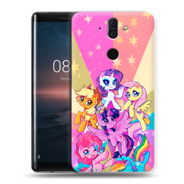 Силиконовый чехол на Nokia 8 Sirocco с принтом My little pony Дружба чудо Силиконовый чехол на Nokia 8 Sirocco с принтом My little pony Дружба чудо