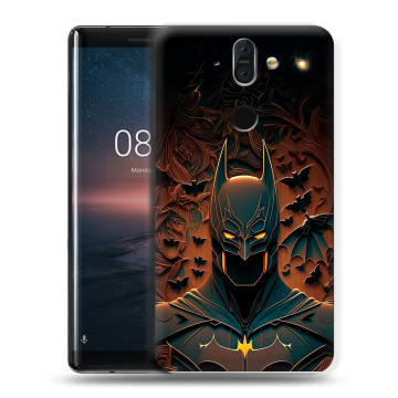 Силиконовый чехол на Nokia 8 Sirocco с принтом Batman Бэтмен Силиконовый чехол на Nokia 8 Sirocco с принтом Batman Бэтмен