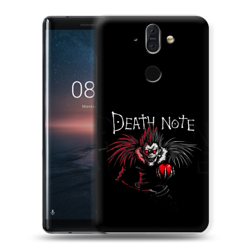 Силиконовый чехол на Nokia 8 Sirocco с принтом Death note Тетрадь смерти Силиконовый чехол на Nokia 8 Sirocco с принтом Death note Тетрадь смерти
