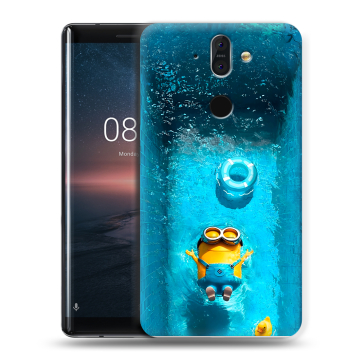 Силиконовый чехол на Nokia 8 Sirocco с принтом Миньоны Силиконовый чехол на Nokia 8 Sirocco с принтом Миньоны