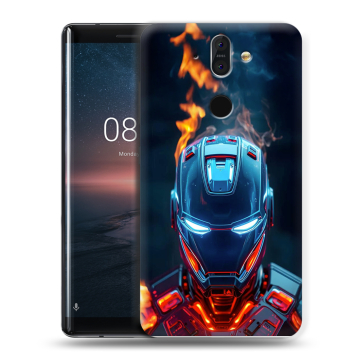 Силиконовый чехол на Nokia 8 Sirocco с принтом IronMan Железный человек Силиконовый чехол на Nokia 8 Sirocco с принтом IronMan Железный человек