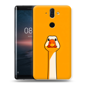 Силиконовый чехол на Nokia 8 Sirocco с принтом Смешная утка Силиконовый чехол на Nokia 8 Sirocco с принтом Смешная утка