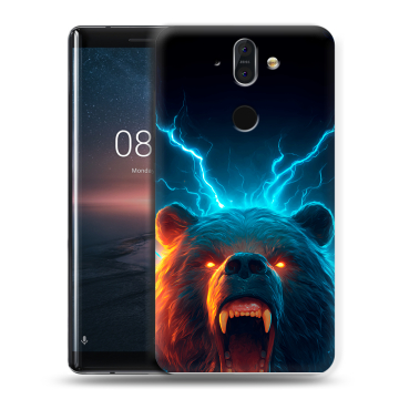Силиконовый чехол на Nokia 8 Sirocco с принтом Медведь Силиконовый чехол на Nokia 8 Sirocco с принтом Медведь