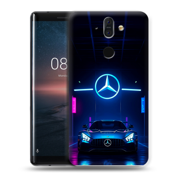 Силиконовый чехол на Nokia 8 Sirocco с принтом Mercedes Мерседес Силиконовый чехол на Nokia 8 Sirocco с принтом Mercedes Мерседес