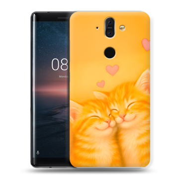 Силиконовый чехол на Nokia 8 Sirocco с принтом Милые котята Силиконовый чехол на Nokia 8 Sirocco с принтом Милые котята