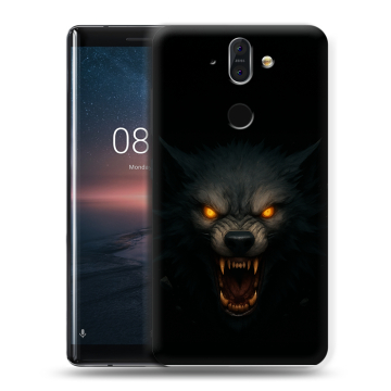 Силиконовый чехол на Nokia 8 Sirocco с принтом Волк Силиконовый чехол на Nokia 8 Sirocco с принтом Волк