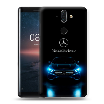 Силиконовый чехол на Nokia 8 Sirocco с принтом Mercedes Мерседес Силиконовый чехол на Nokia 8 Sirocco с принтом Mercedes Мерседес