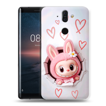 Силиконовый чехол на Nokia 8 Sirocco с принтом Labubu Лабубу Силиконовый чехол на Nokia 8 Sirocco с принтом Labubu Лабубу