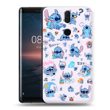 Силиконовый чехол на Nokia 8 Sirocco с принтом Лило и Стич Силиконовый чехол на Nokia 8 Sirocco с принтом Лило и Стич
