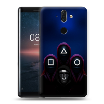 Силиконовый чехол на Nokia 8 Sirocco с принтом Игра Кальмара Силиконовый чехол на Nokia 8 Sirocco с принтом Игра Кальмара
