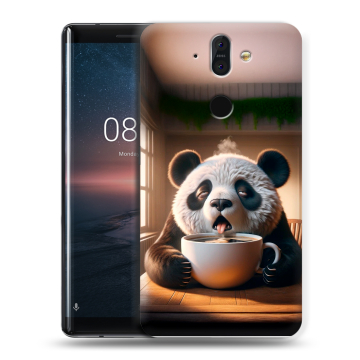 Силиконовый чехол на Nokia 8 Sirocco с принтом смешная панда Силиконовый чехол на Nokia 8 Sirocco с принтом смешная панда