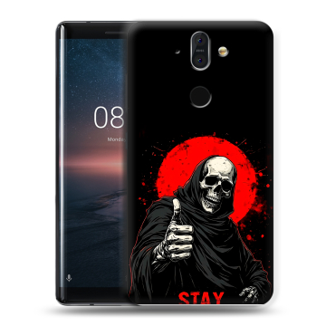 Силиконовый чехол на Nokia 8 Sirocco с принтом смешной скелет Силиконовый чехол на Nokia 8 Sirocco с принтом смешной скелет