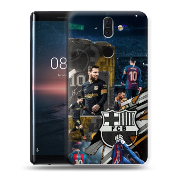 Силиконовый чехол на Nokia 8 Sirocco с принтом Messi Barcelona Силиконовый чехол на Nokia 8 Sirocco с принтом Messi Barcelona