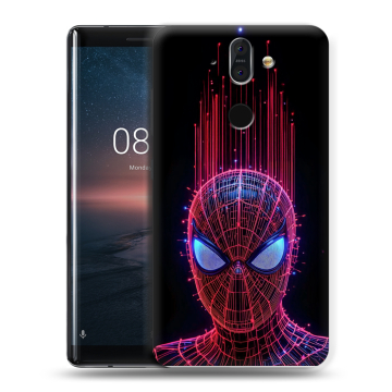 Силиконовый чехол на Nokia 8 Sirocco с принтом Spiderman Человек паук Силиконовый чехол на Nokia 8 Sirocco с принтом Spiderman Человек паук