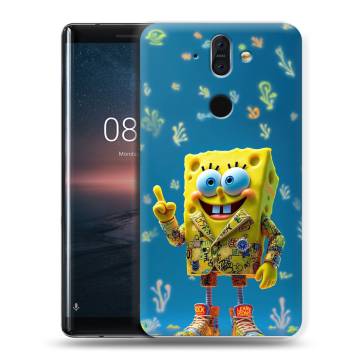 Силиконовый чехол на Nokia 8 Sirocco с принтом Спанч боб Спанчбоб Силиконовый чехол на Nokia 8 Sirocco с принтом Спанч боб Спанчбоб