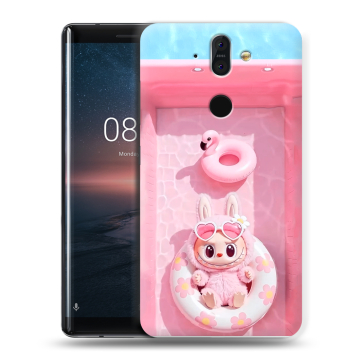 Силиконовый чехол на Nokia 8 Sirocco с принтом Labubu Лабубу Силиконовый чехол на Nokia 8 Sirocco с принтом Labubu Лабубу