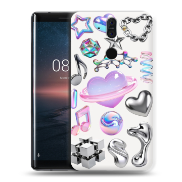Силиконовый чехол на Nokia 8 Sirocco с принтом Y2K Силиконовый чехол на Nokia 8 Sirocco с принтом Y2K