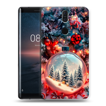 Силиконовый чехол на Nokia 8 Sirocco с принтом Новый год Силиконовый чехол на Nokia 8 Sirocco с принтом Новый год